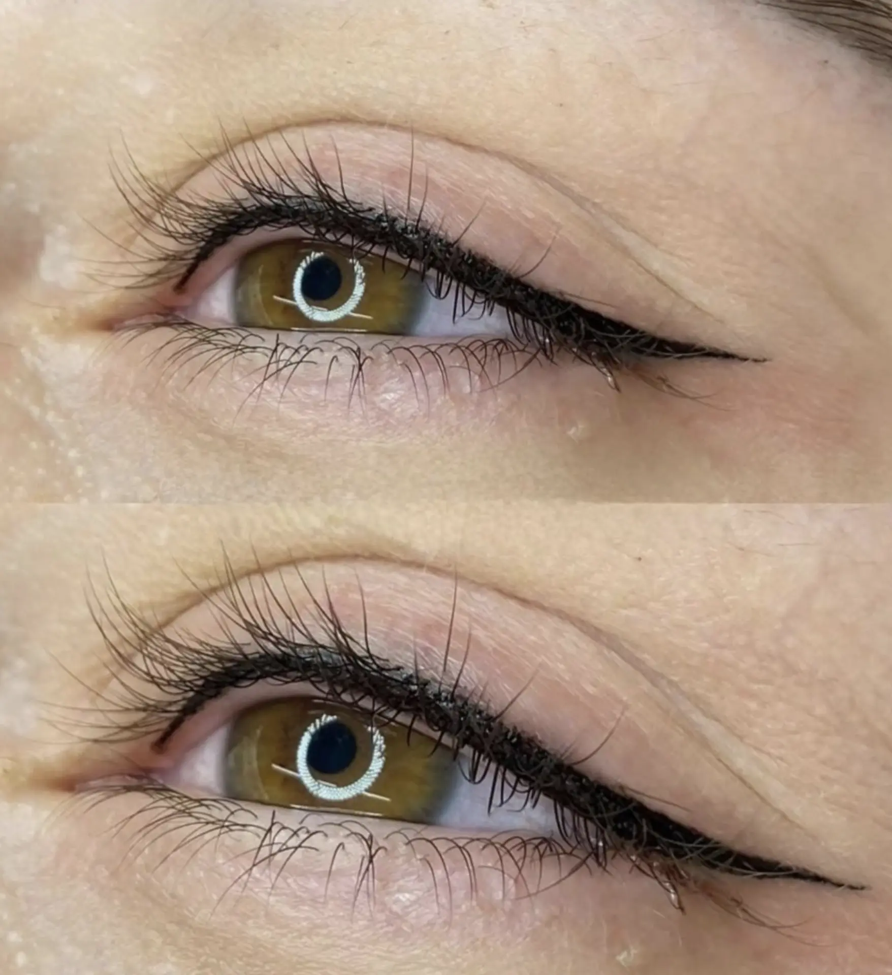 eyeliner tattoo before and after