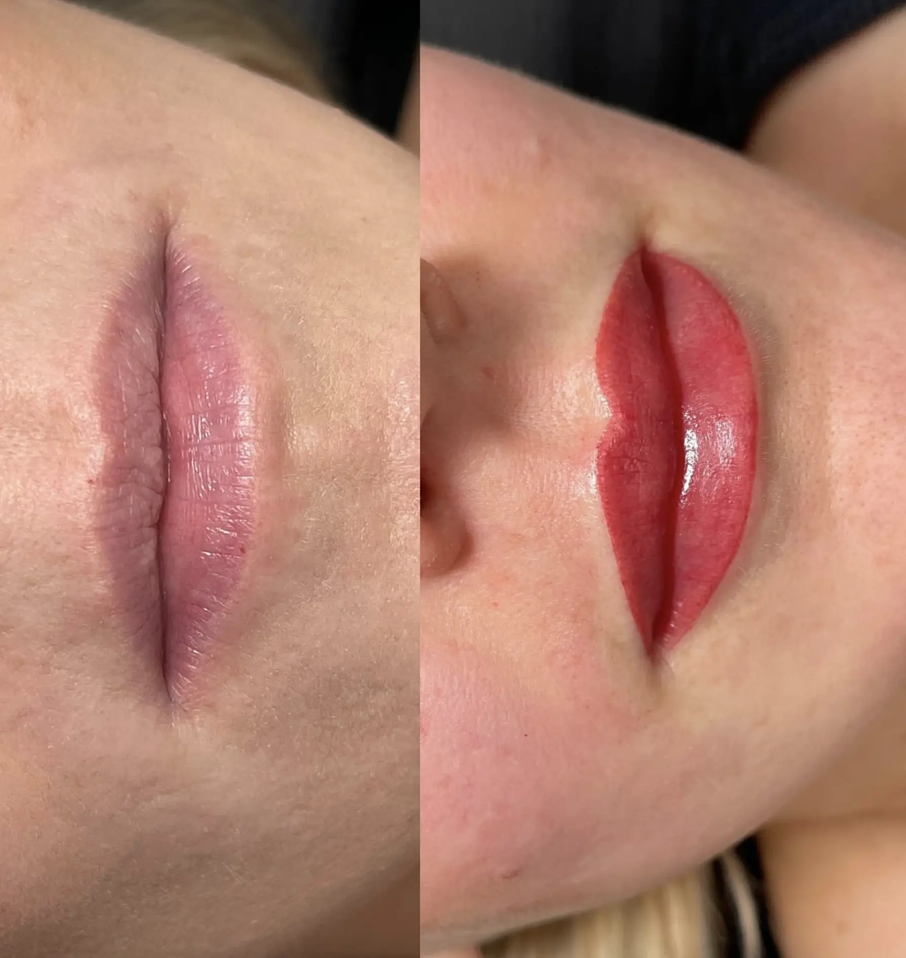lip blushing healing process